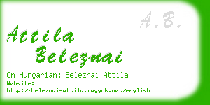 attila beleznai business card